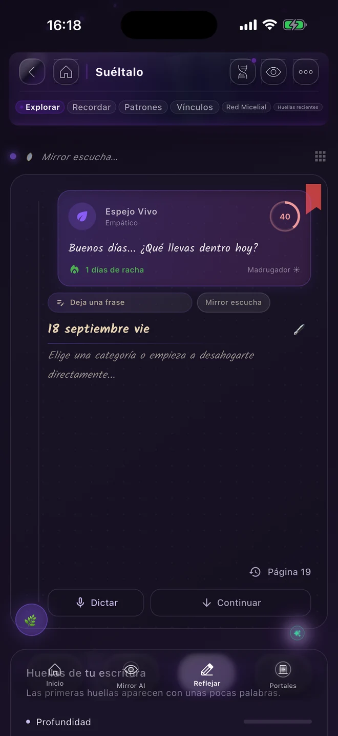 Espacio de escritura de Mirror